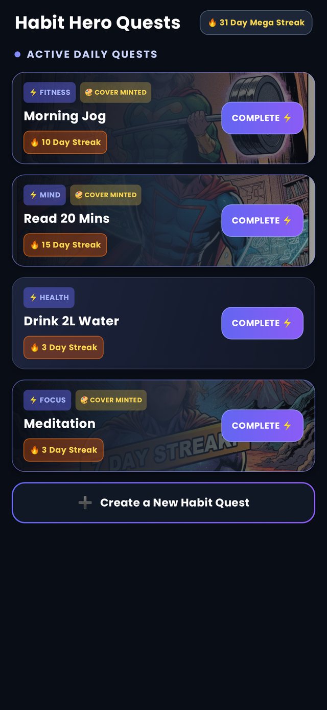 Daily Quest Dashboard